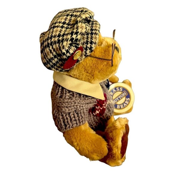 NWT Vintage 96 Pickford Brass Button Bears Collection Sherwood Bear of Long Life - Picture 3 of 13